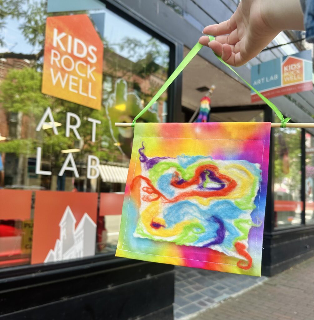 An example of an art project at the KIDS ROCKWELL Art Lab