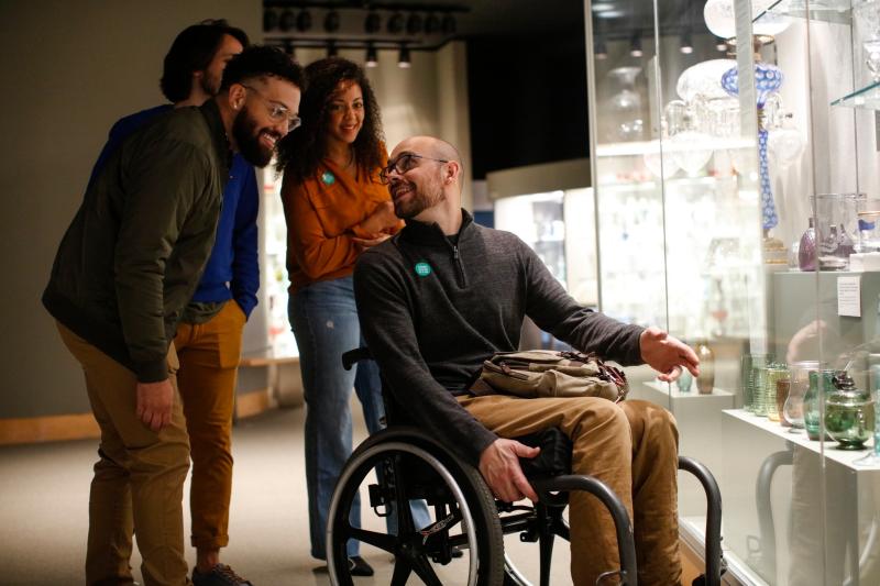 group of friends at corning museum of glass